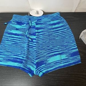 Princess Polly Leo Knit Shorts Blue NWT